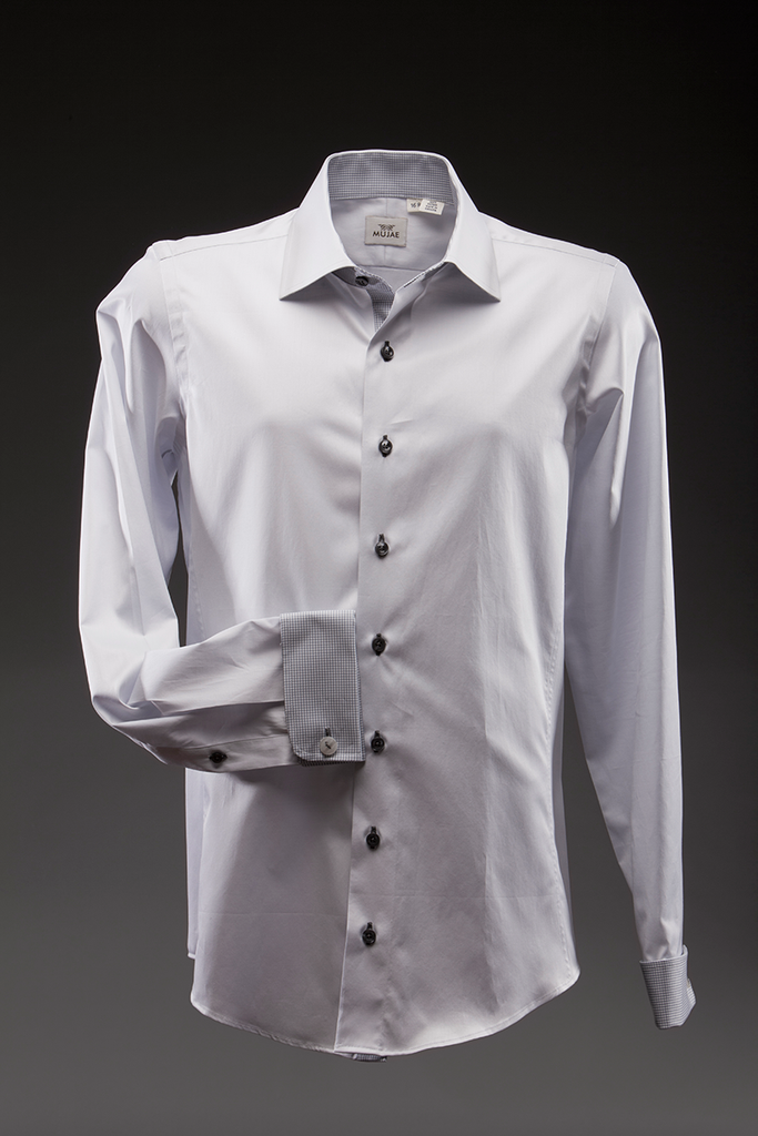 Capo Grey Dress Shirt Shirts - mujaestore
