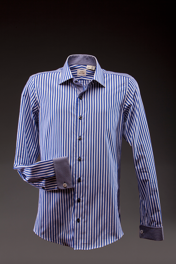 Borgata Blue Dress Shirt - mujaestore
