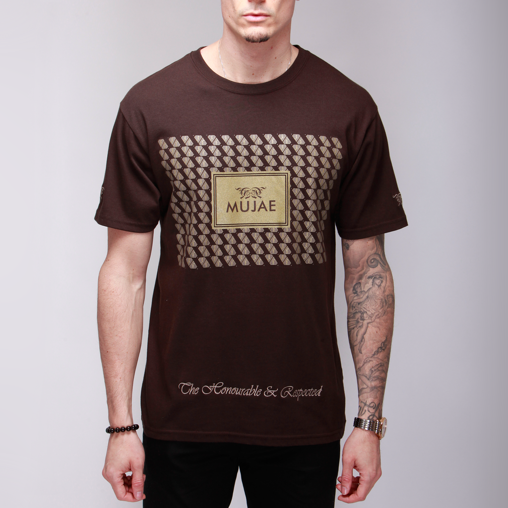Platinum Gold Mujae Monogram Tee (tagline embroidery) Shirts - mujaestore