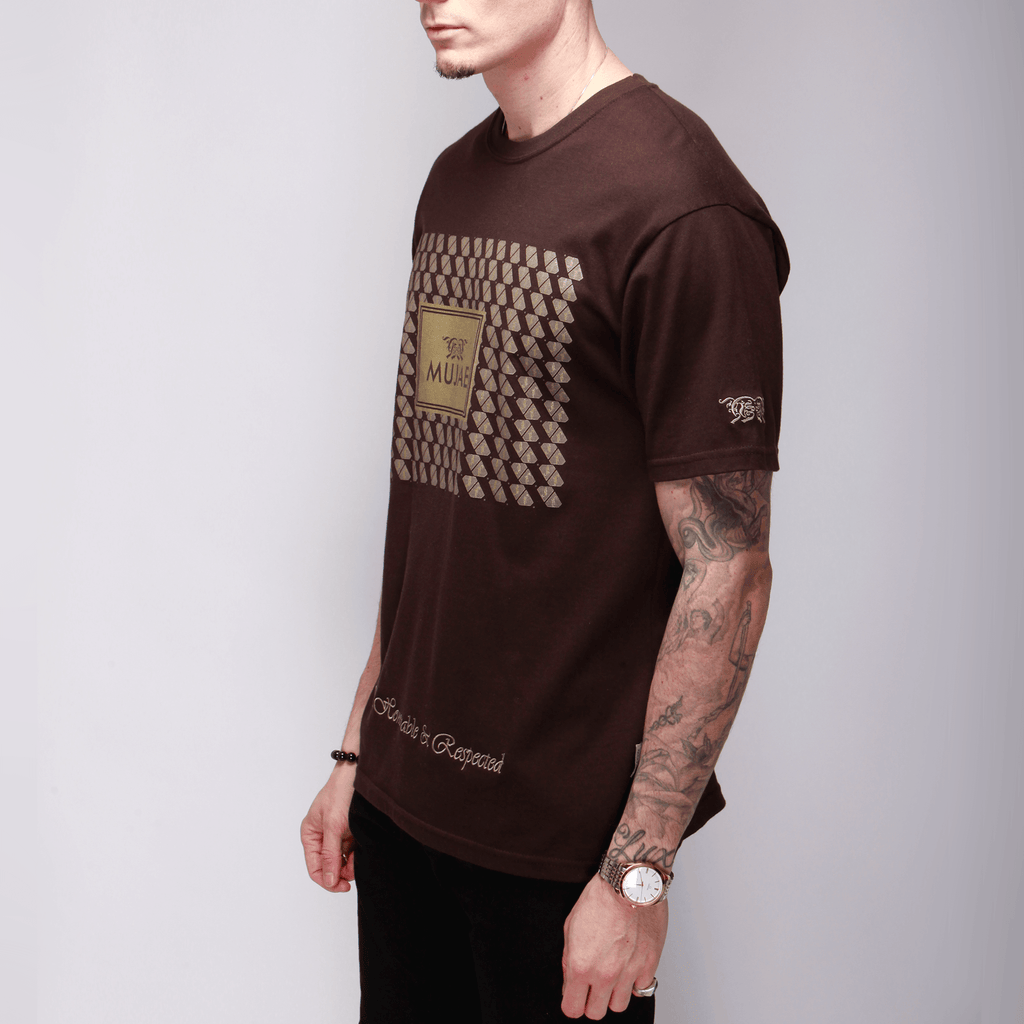 White Mujae Monogram Tee (tagline embroidery) Shirts - mujaestore